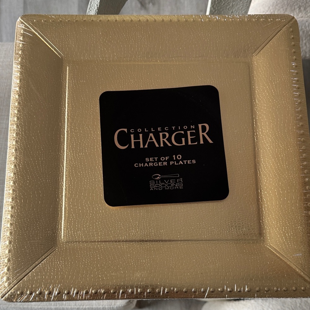 Gold Charger Plates Set of 10